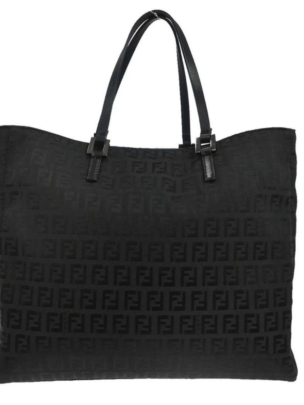 Fendi Black Zucchino Tote Handbag